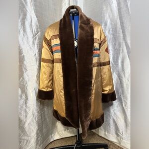 Illusions reversible cost by Sherry Cassin xs brown faux fur/ satin